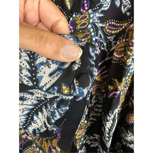 BA&SH Women's M Volver Elbow Sleeve Mini Dress Black Paisley Boho Western Flowy - Picture 5 of 12